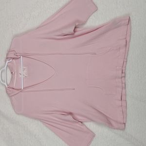 Thermal Waffle oversize Hoodie half sleeve Pockets V neck size XXL/2X